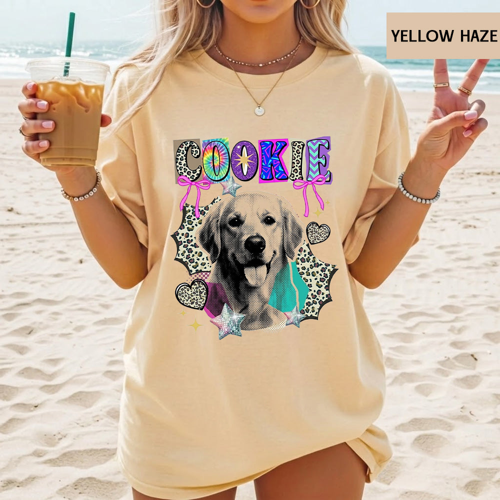 Personalized Photo Dog Unisex T-Shirt, Custom Pet Wash Shirt, Dog Face Tee Gift THUC99
