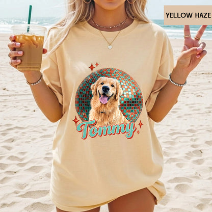 Custom Pet Photo T-Shirt, Dog Lover Unisex Wash Shirt THUC99