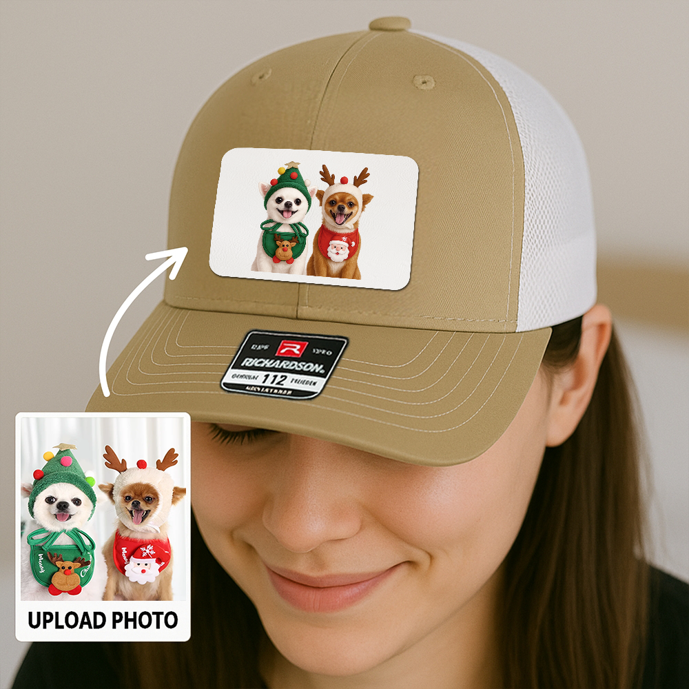 Custom Pet Printed Leather Hat – Unique Trucker Cap with Your Pet's Picture – Personalized Dog Gift TH9913