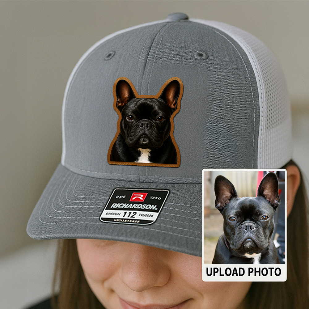 Custom Pet Printed Leather Hat – Unique Trucker Cap with Your Pet's Picture – Personalized Dog Gift TH997