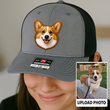 Custom Pet Printed Leather Hat – Unique Trucker Cap with Your Pet's Picture – Personalized Dog Gift TH996