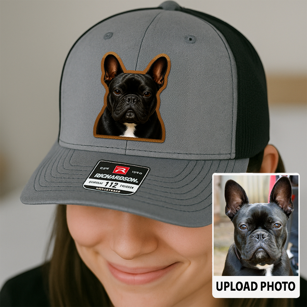 Custom Pet Printed Leather Hat – Unique Trucker Cap with Your Pet's Picture – Personalized Dog Gift TH997
