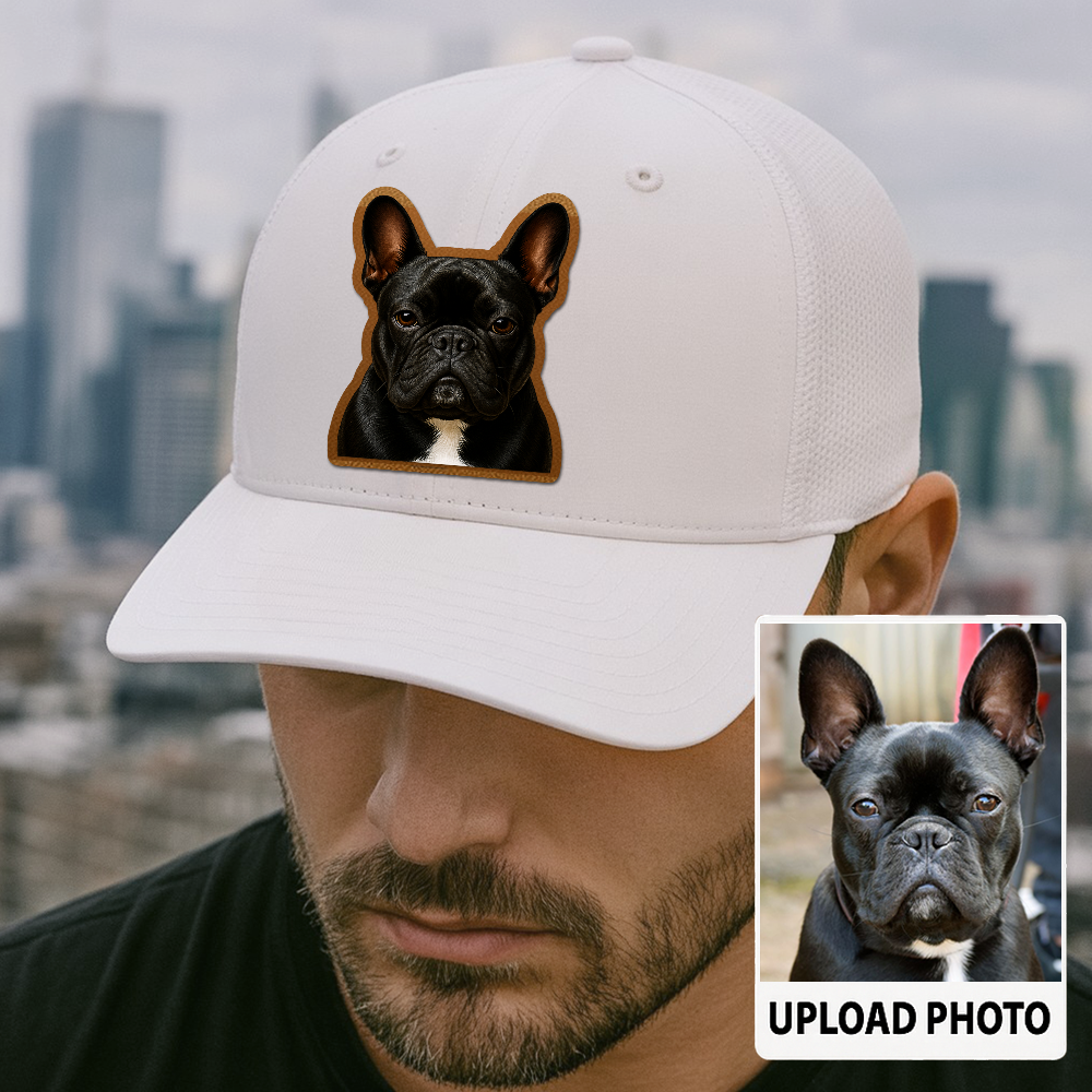 Custom Pet Printed Leather Hat – Unique Trucker Cap with Your Pet's Picture – Personalized Dog Gift TH997