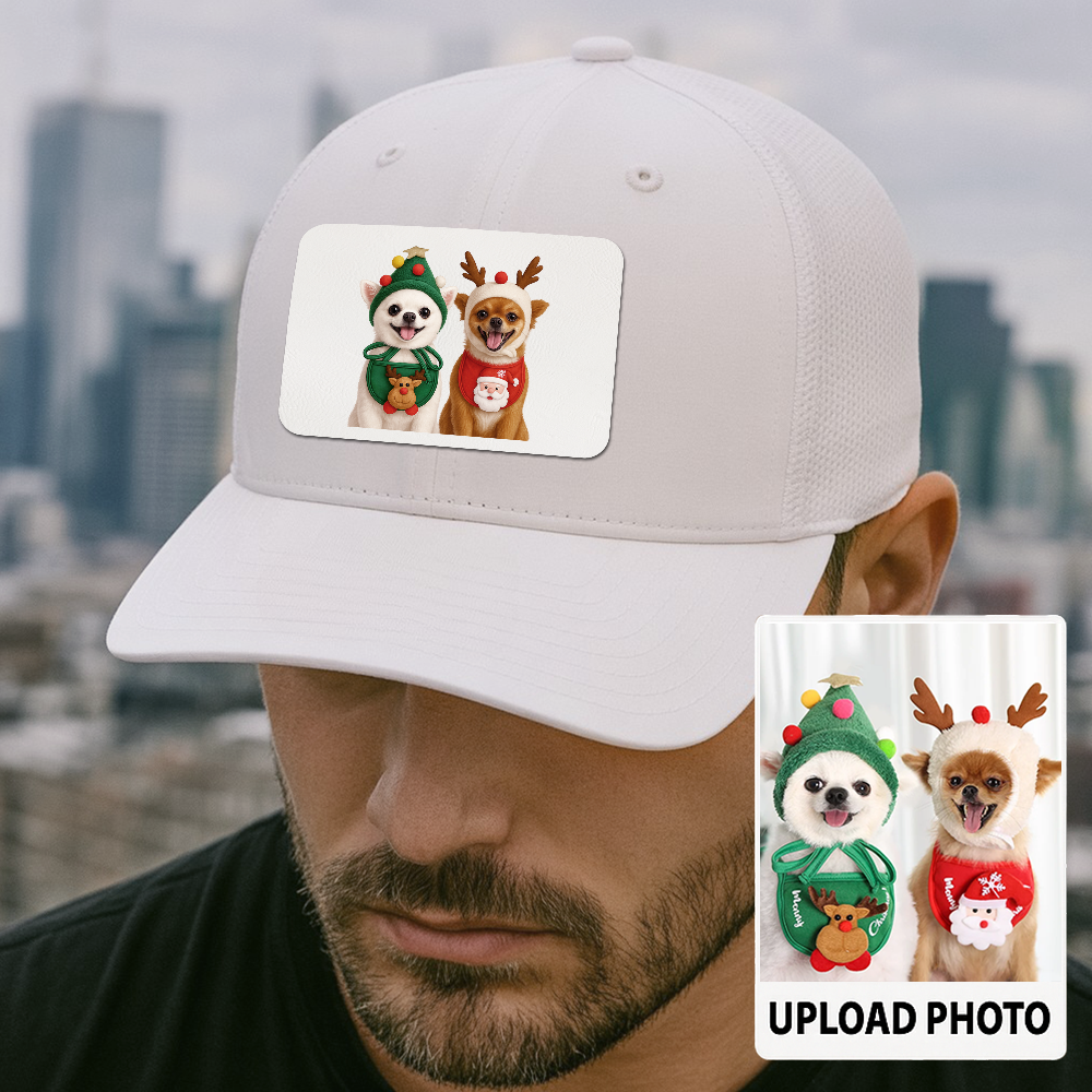 Custom Pet Printed Leather Hat – Unique Trucker Cap with Your Pet's Picture – Personalized Dog Gift TH9913