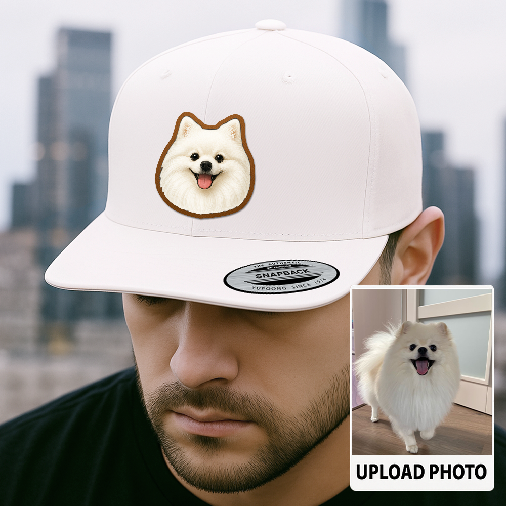 Custom Pet Printed Leather Hat – Unique Trucker Cap with Your Pet's Picture – Personalized Dog Gift TH995