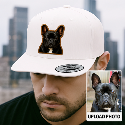 Custom Pet Printed Leather Hat – Unique Trucker Cap with Your Pet's Picture – Personalized Dog Gift TH997