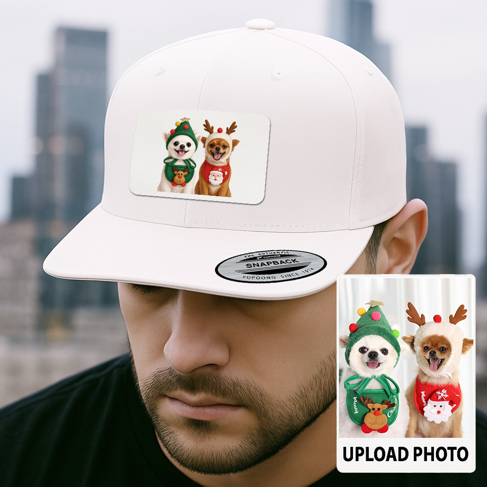 Custom Pet Printed Leather Hat – Unique Trucker Cap with Your Pet's Picture – Personalized Dog Gift TH9913