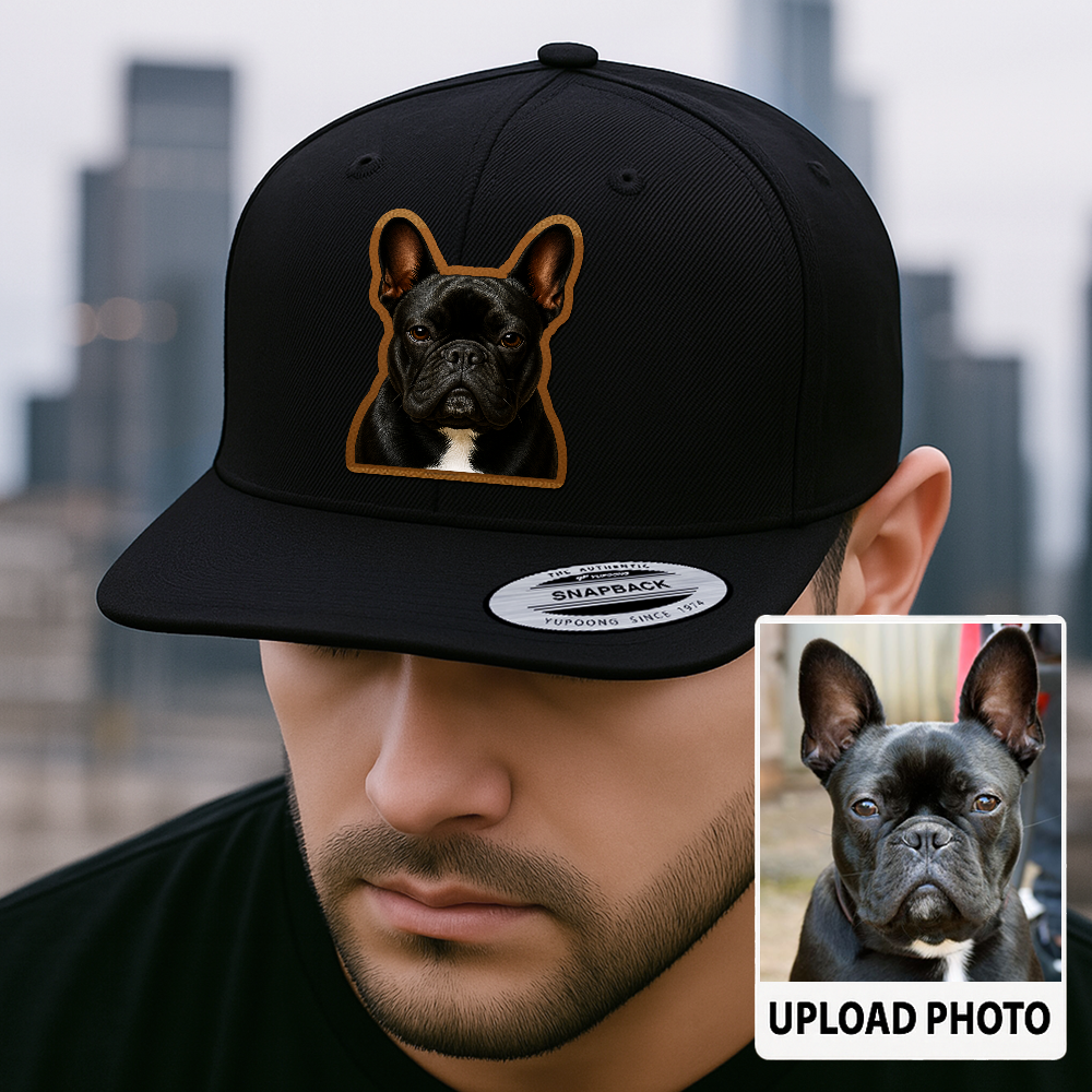 Custom Pet Printed Leather Hat – Unique Trucker Cap with Your Pet's Picture – Personalized Dog Gift TH997