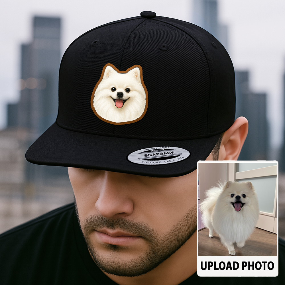 Custom Pet Printed Leather Hat – Unique Trucker Cap with Your Pet's Picture – Personalized Dog Gift TH995