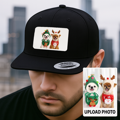 Custom Pet Printed Leather Hat – Unique Trucker Cap with Your Pet's Picture – Personalized Dog Gift TH9913