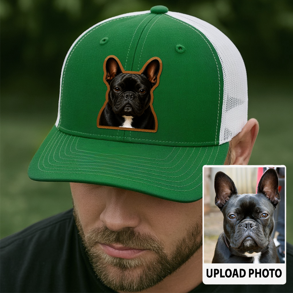Custom Pet Printed Leather Hat – Unique Trucker Cap with Your Pet's Picture – Personalized Dog Gift TH997