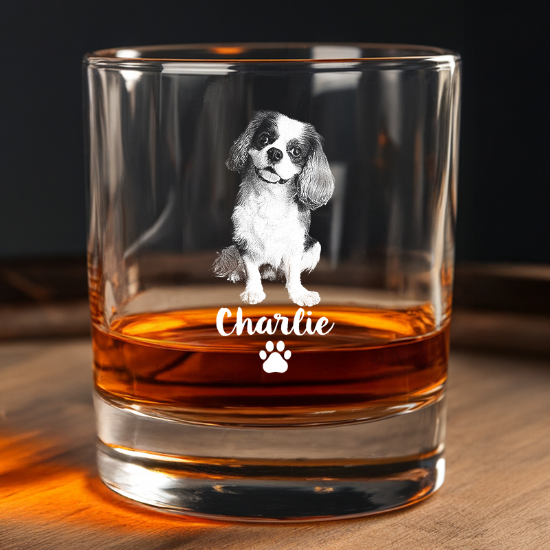 Custom Photo Pet Memorial Whiskey Glass, Personalized Gifts for Pet Loss, Sympathy Gift for Cat, Dog TNG203