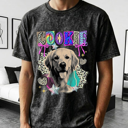 Personalized Photo Dog Unisex T-Shirt, Custom Pet Wash Shirt, Dog Face Tee Gift THUC99