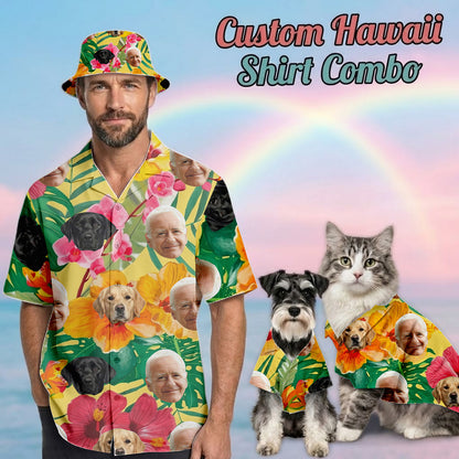 Custom Photo Dog Tropical Shirt, Personalized Hawaiian Shirt, Dog Lover Vacation Gift THUC99