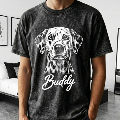 Custom Photo Dog Wash Shirt, Personalized Pet Unisex T-Shirt, Custom Dog Portrait Shirt Gift For Dog Lover THUC99