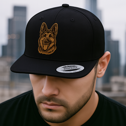 Custom Pet Photo Trucker Hat – Personalized Leather Patch Hat – Dog Portrait Gift – Custom Pet Face Hat P99A18