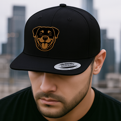 Custom Pet Photo Trucker Hat – Personalized Leather Patch Hat – Dog Portrait Gift – Custom Pet Face Hat P99A19