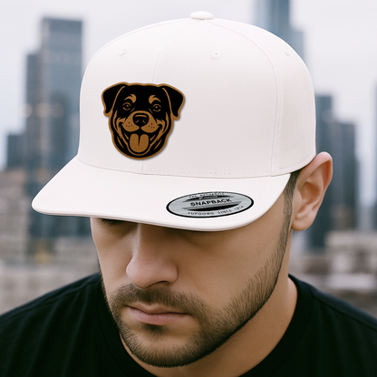 Custom Pet Photo Trucker Hat – Personalized Leather Patch Hat – Dog Portrait Gift – Custom Pet Face Hat P99A19