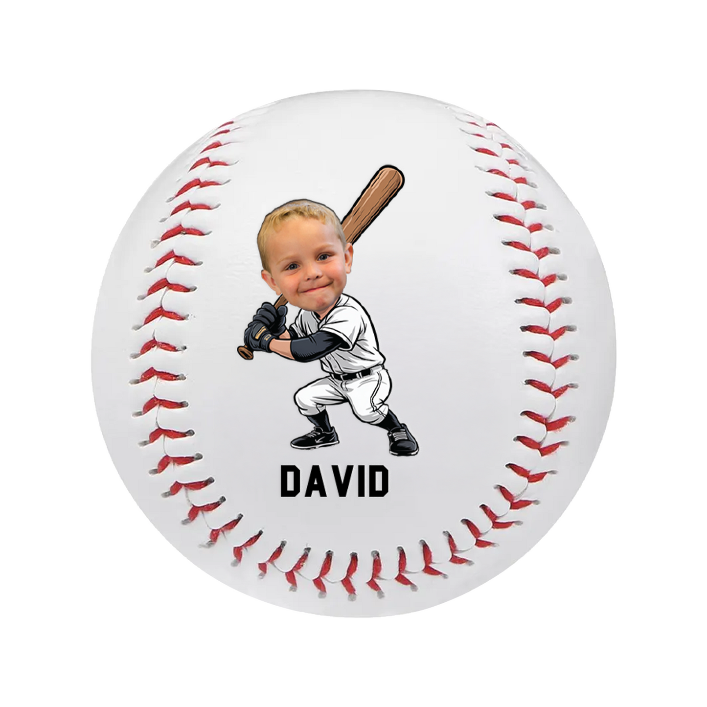 Custom Photo Baseball Gift with Kid's Name | Custom Face Baseball | Funny Gift | Back To School Gift TNBA028