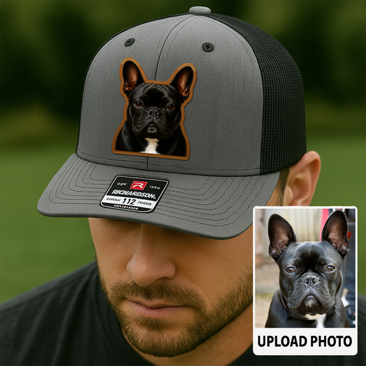 Custom Pet Printed Leather Hat – Unique Trucker Cap with Your Pet's Picture – Personalized Dog Gift TH997