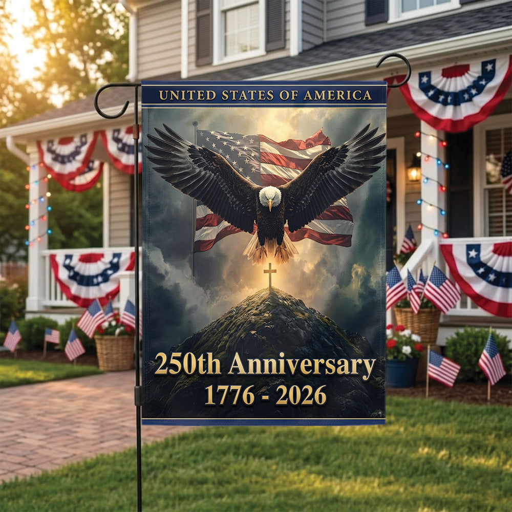 Faith and Freedom American Flag, Patriotic USA Garden Flag, Independence Day 4th of July Outdoor Decor Gift For Dad