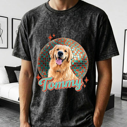 Custom Pet Photo T-Shirt, Dog Lover Unisex Wash Shirt THUC99