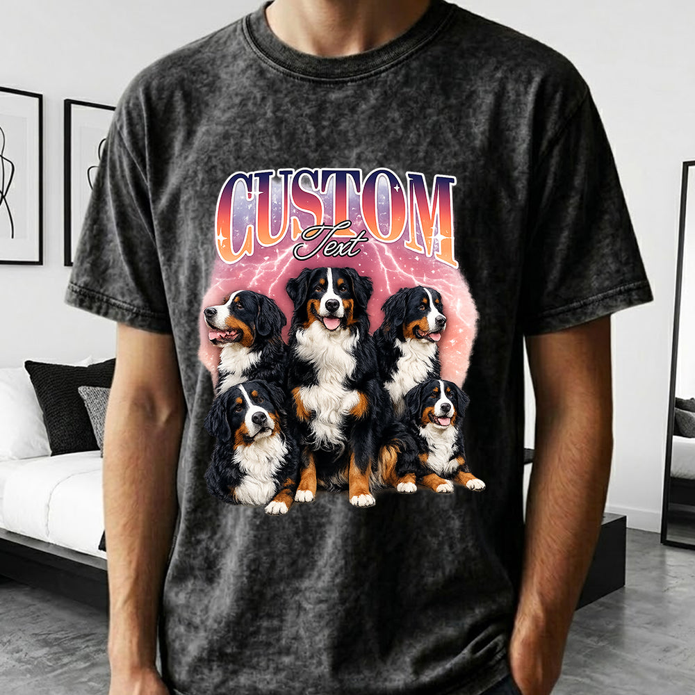Custom Photo Pet Unisex T-Shirt, Personalized Dog Wash Shirt, Funny Custom Dog Face Tee Gift For Pet Lover THUC99