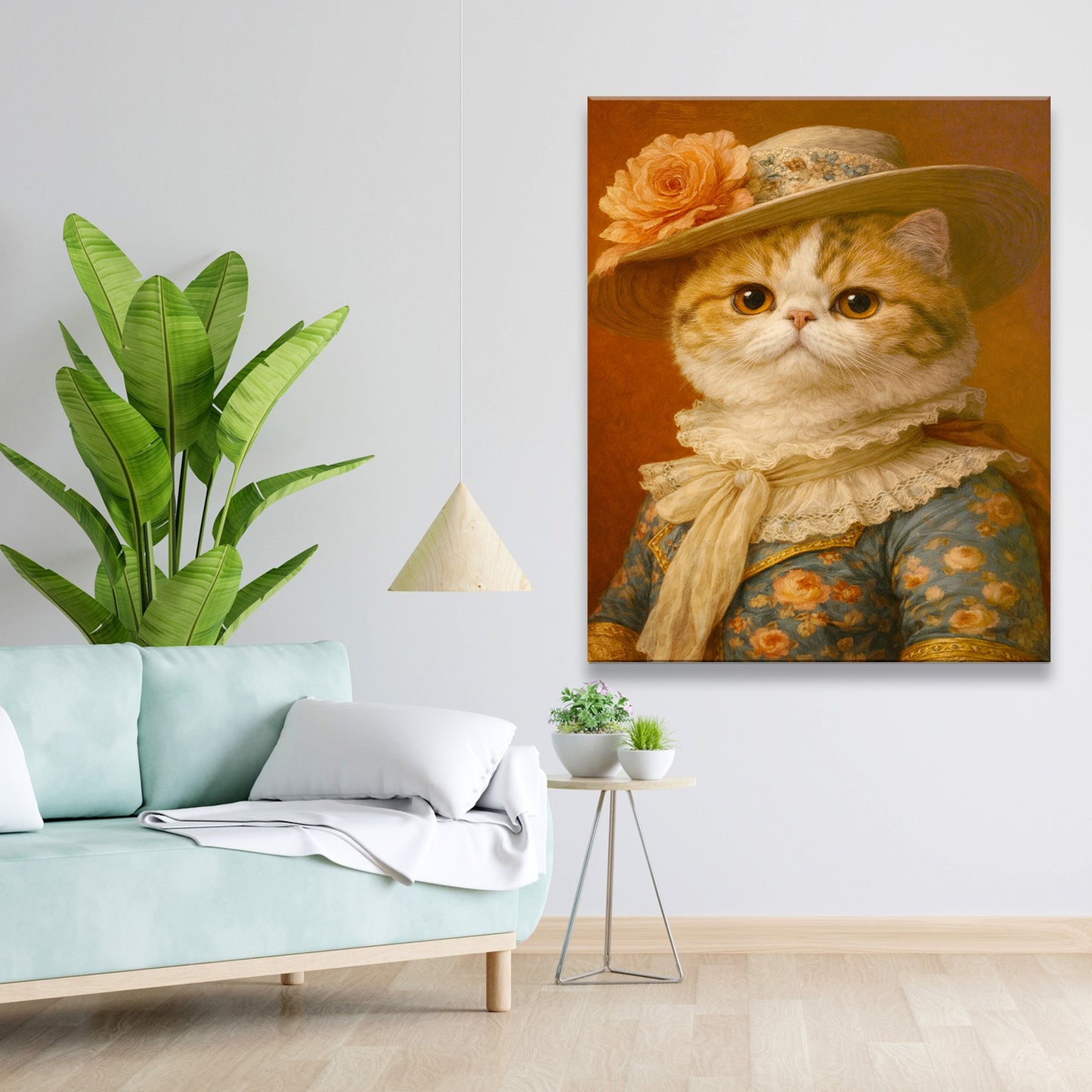 Custom Photo Cat Royal Style 05 Canvas Gift For Cat Lovers