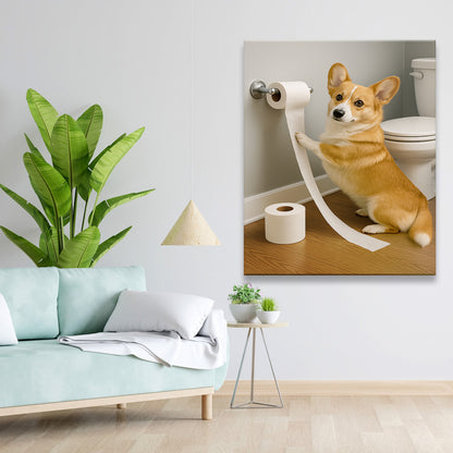 Custom Photo Dog Bathroom Style 18 Canvas Gift For Canvas
