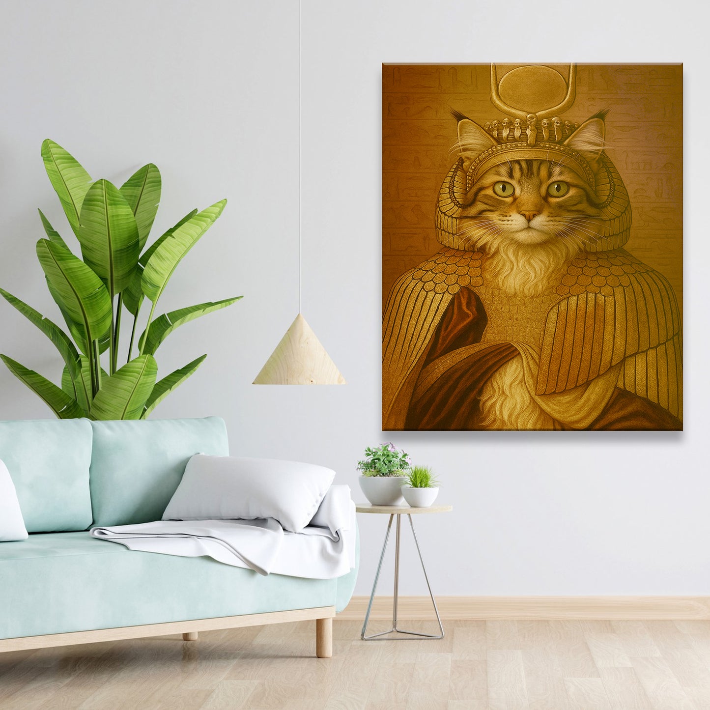 Custom Photo Cleopawtra Cat Canvas Gift For Cat Lovers