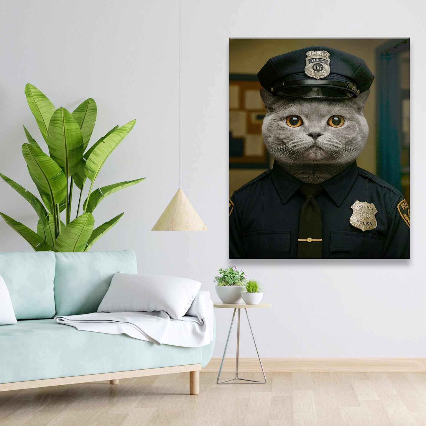 Custom Photo Police Canvas Canvas Gift For Canvas Lovers