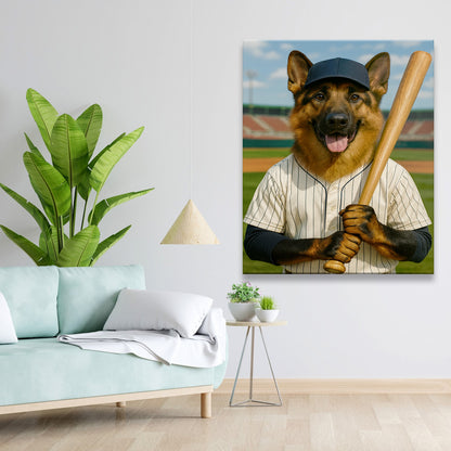 Custom Photo Baseball Player Dog Gift For Dog Lovers