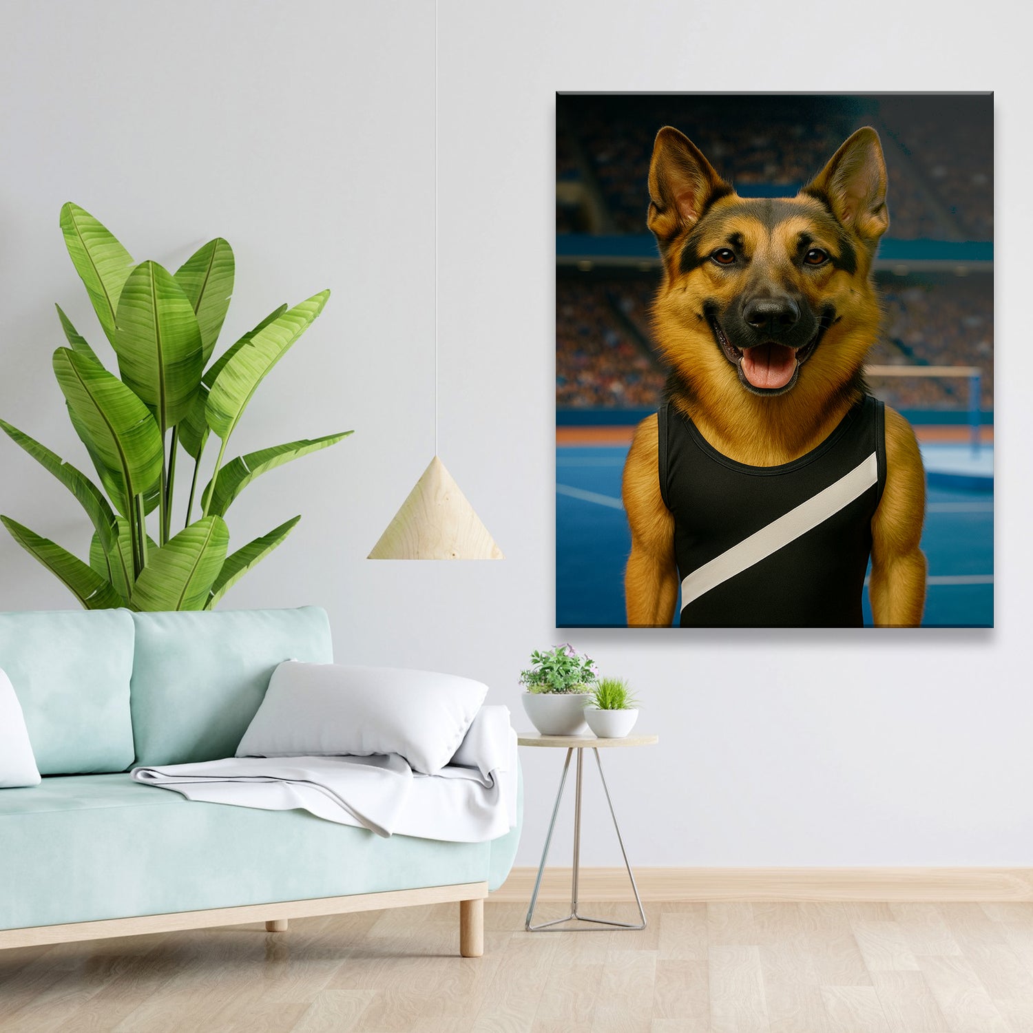 Custom Photo Gymnast Dog Canvas Gift For Dog Lovers