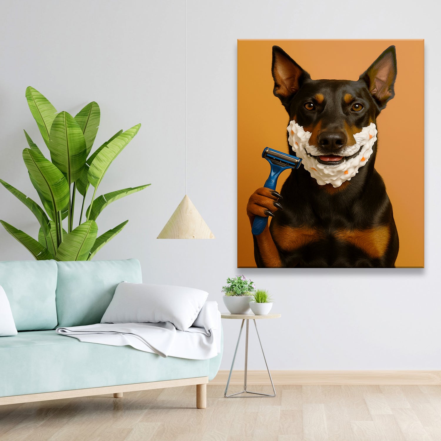 Custom Photo Dog Bathroom Style 36 Canvas Gift For Dog Lovers