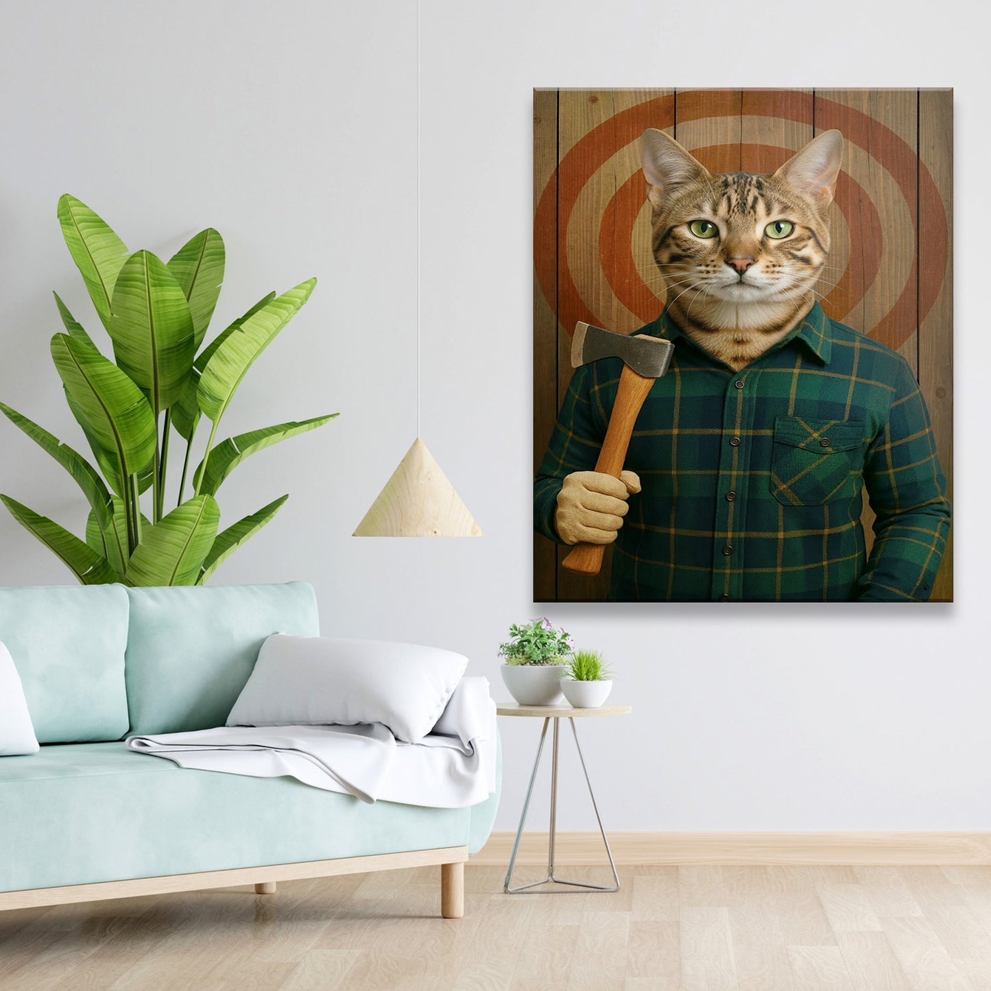 Custom Photo Axe Throw Cat Canvas Gift For Cat Lovers
