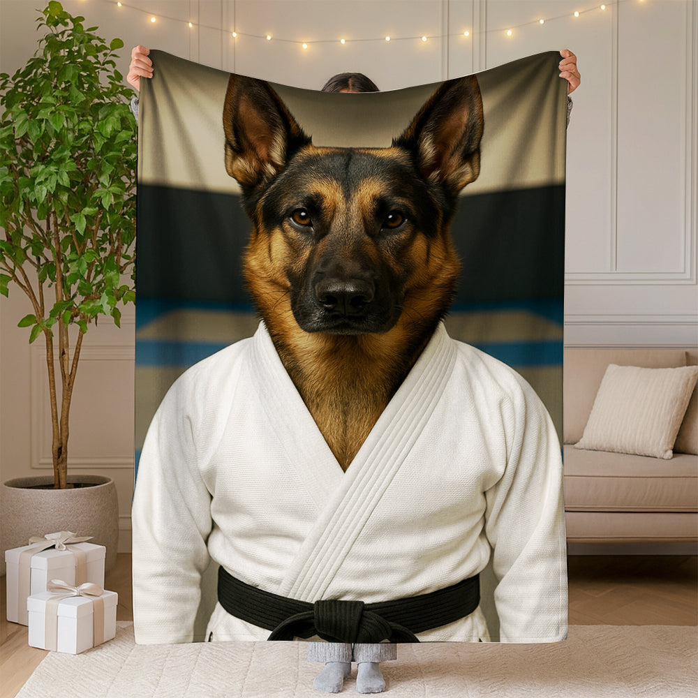 Custom Photo Jiu Jitsu Dog BlanketGift For Dog Lovers