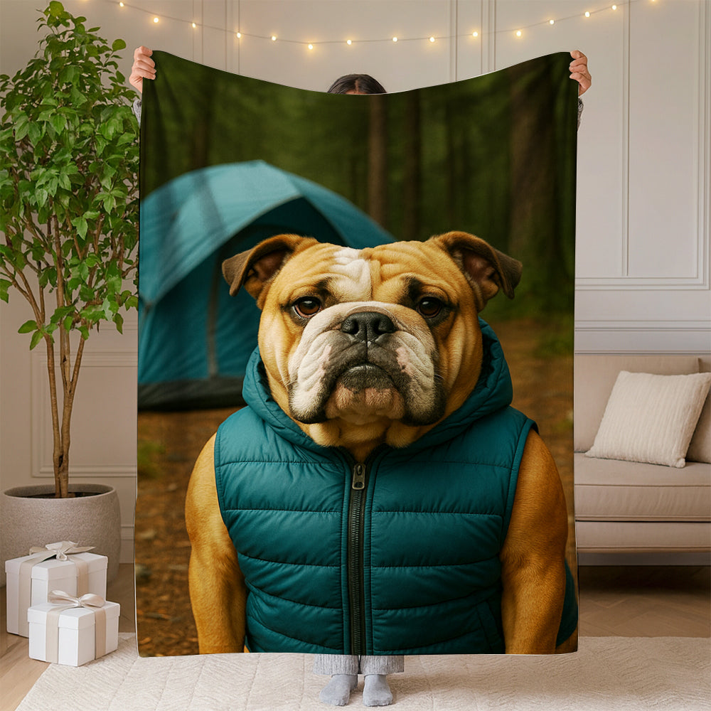 Custom Photo Dog Camping BlanketGift For Dog Lovers