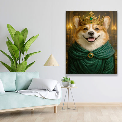 Custom Photo Royal King Queen Dog Canvas Gift For Dog Lovers