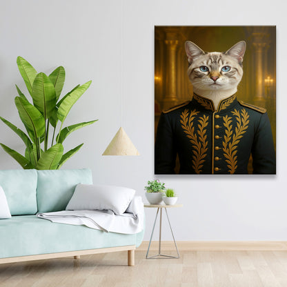 Custom Photo Cat Royal Style 10 Canvas Gift For Cat Lovers
