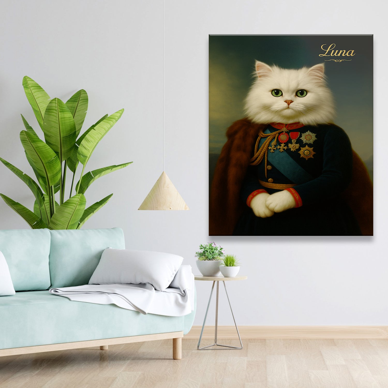 Custom Photo Imperial Minister Cat Canvas Gift For Cat Lovers