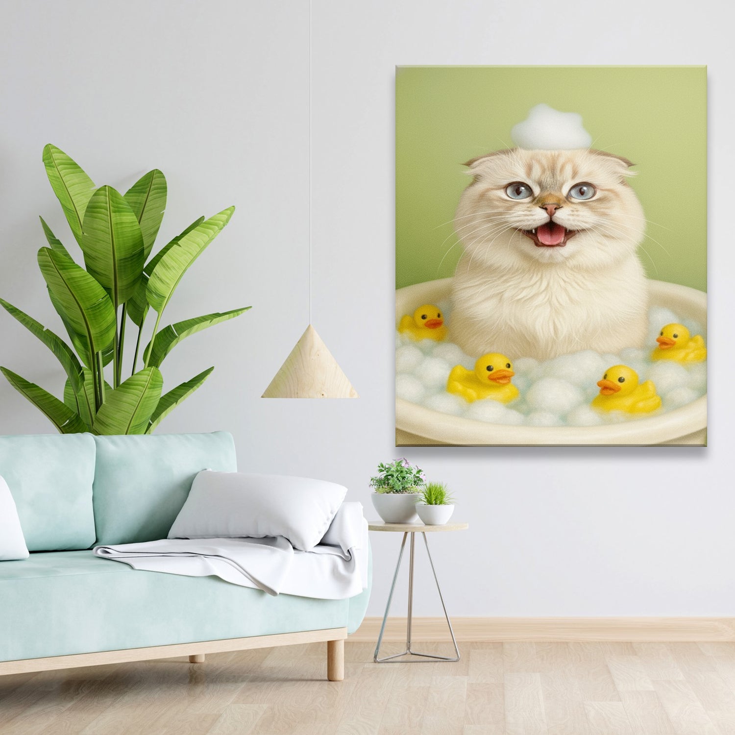 Custom Photo Cat Bathroom Style 25 Canvas Gift For Cat Lovers