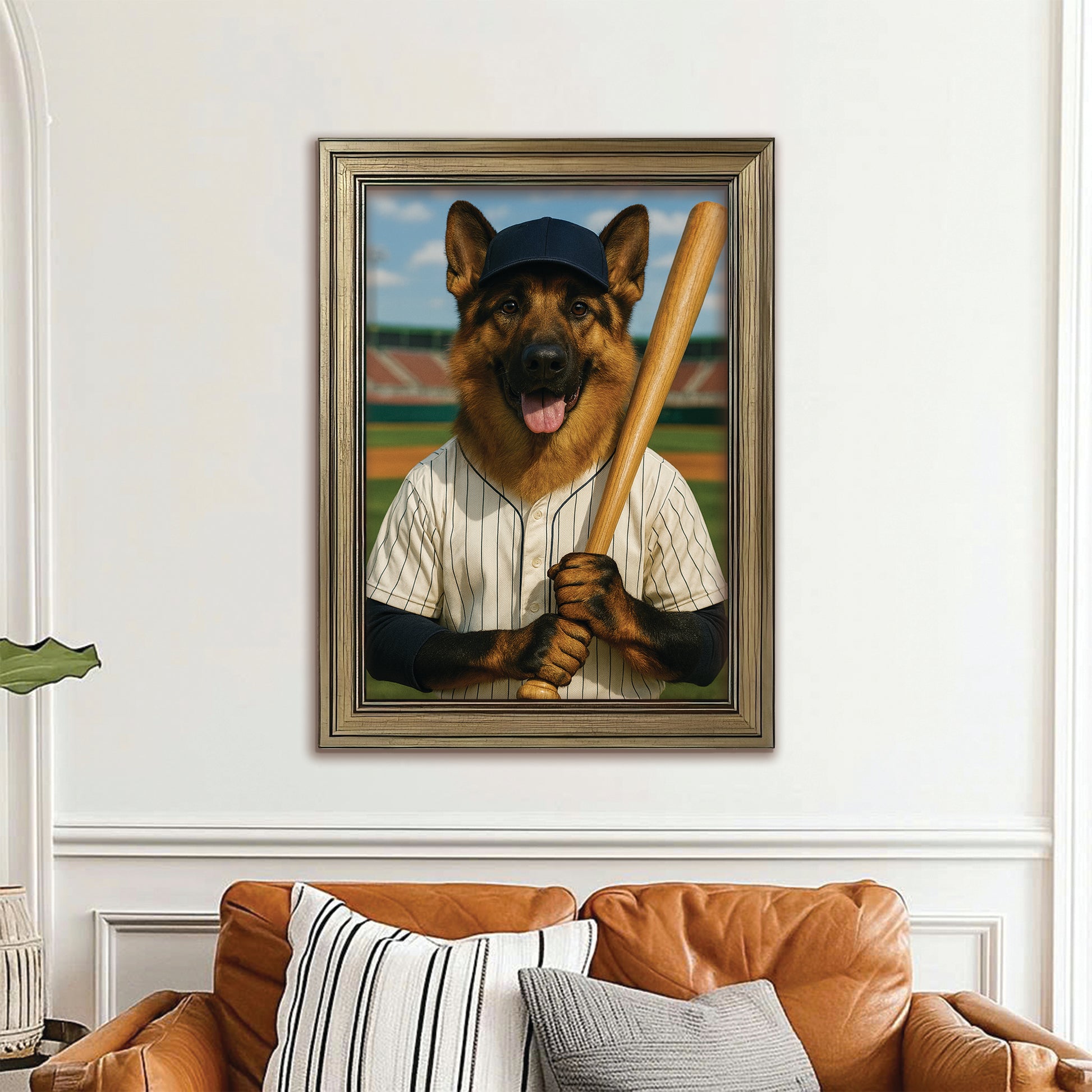 Custom Photo Baseball Player Dog Gift For Dog Lovers