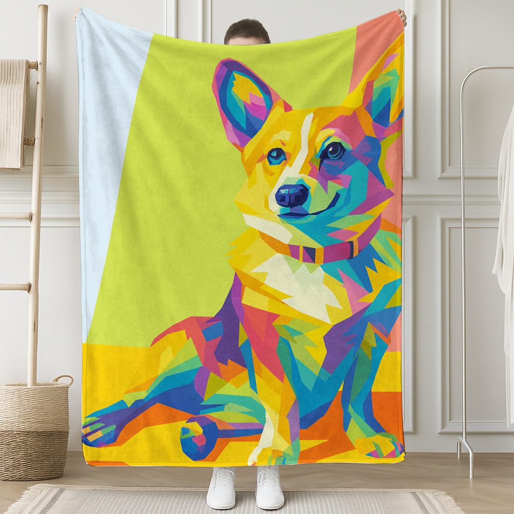 Custom Photo Pop Art BlanketGift For Dog Lovers