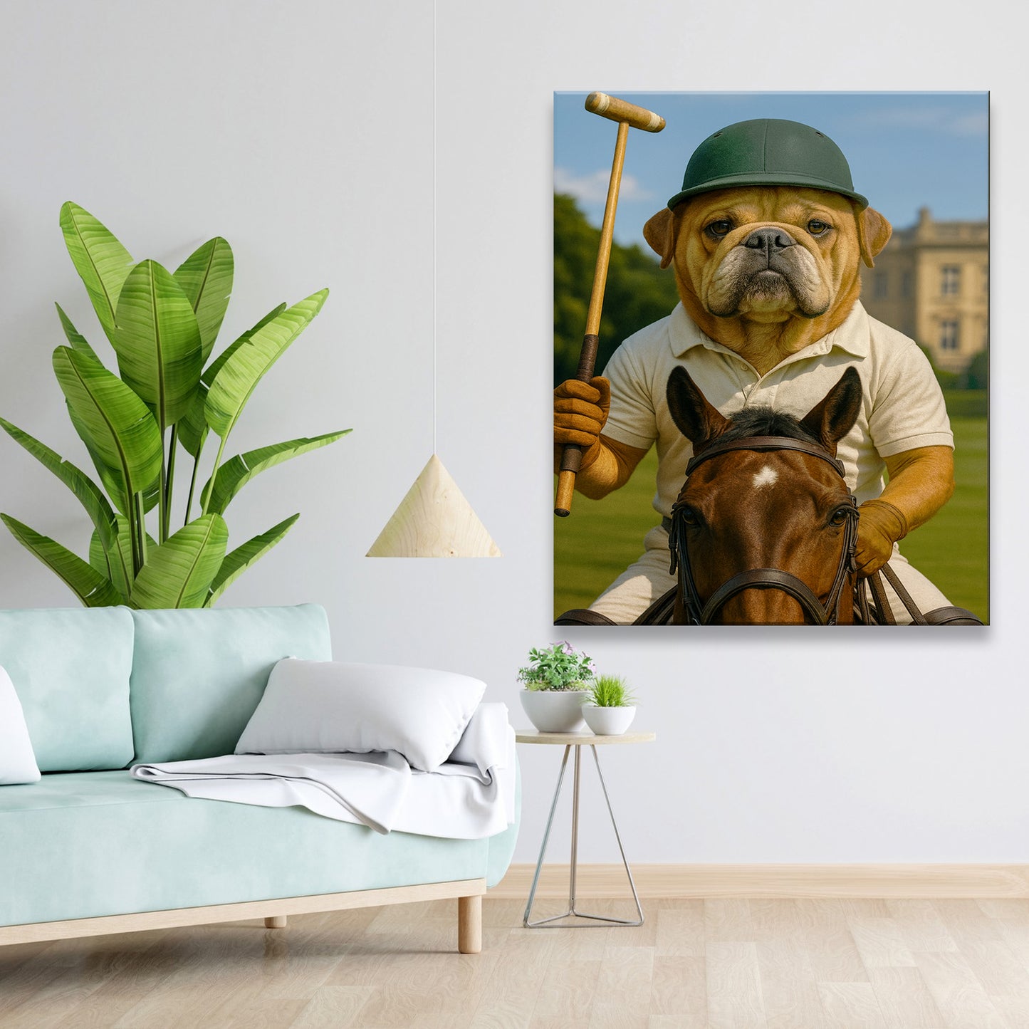 Custom Photo Polo Sport Dog Canvas Gift For Dog Lovers