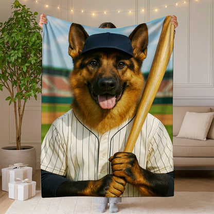 Custom Photo Baseball Player Dog Gift For Dog Lovers