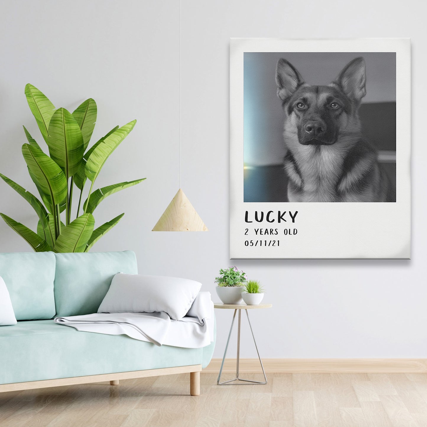 Custom Photo Polaroid Film Canvas Gift For Dog Lovers