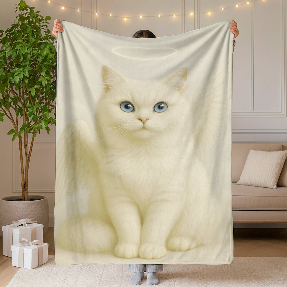 Custom Photo Cat Angel In Heaven _ Gifts For Cat Lovers