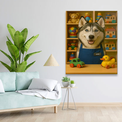 Custom Photo Toy Store Dog Canvas Gift For Dog Lovers