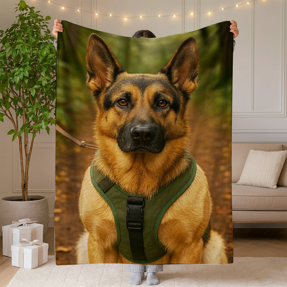 Custom Photo Hiking Dog BlanketGift For Dog Lovers