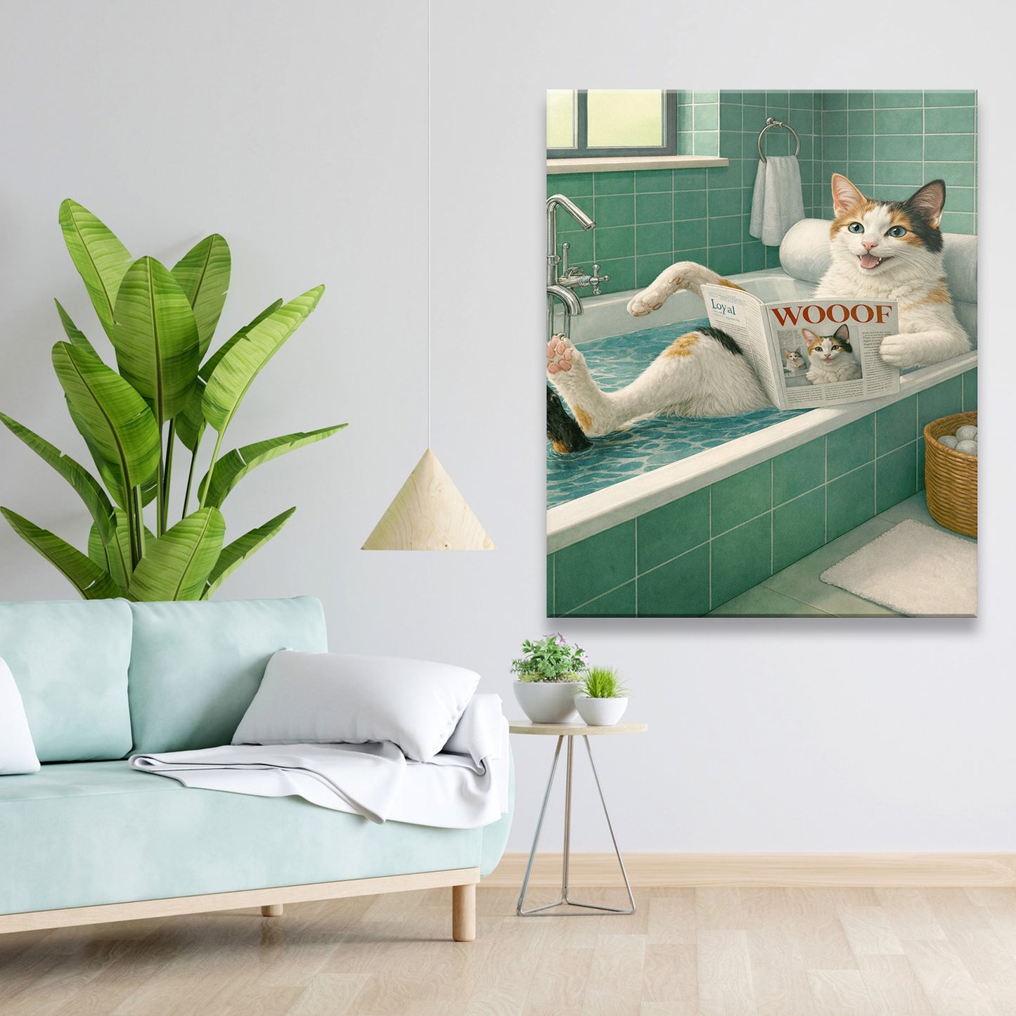 Custom Photo Cat Bathroom Style 22 Canvas Gift For Cat Lovers